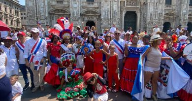 Dominicanos celebran la 5.ª Parada Dominicana en Italia 2026 con desfile y muestras culturales