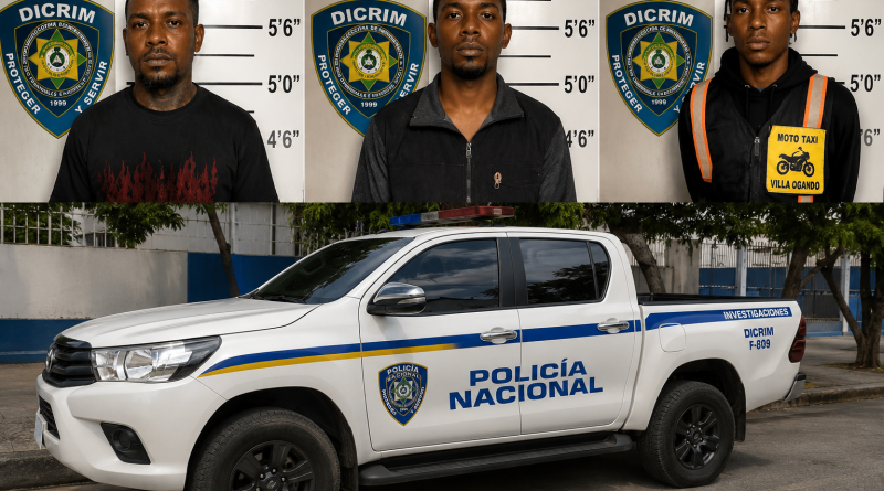Policía apresa a tres implicados en agresión contra mujer en Santo Domingo Oeste