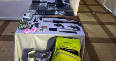 Autoridades ocupan seis armas y presuntas drogas durante allanamientos en Azua