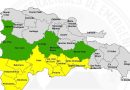 Nueve provincias y el Distrito Nacional en alerta amarilla por lluvias